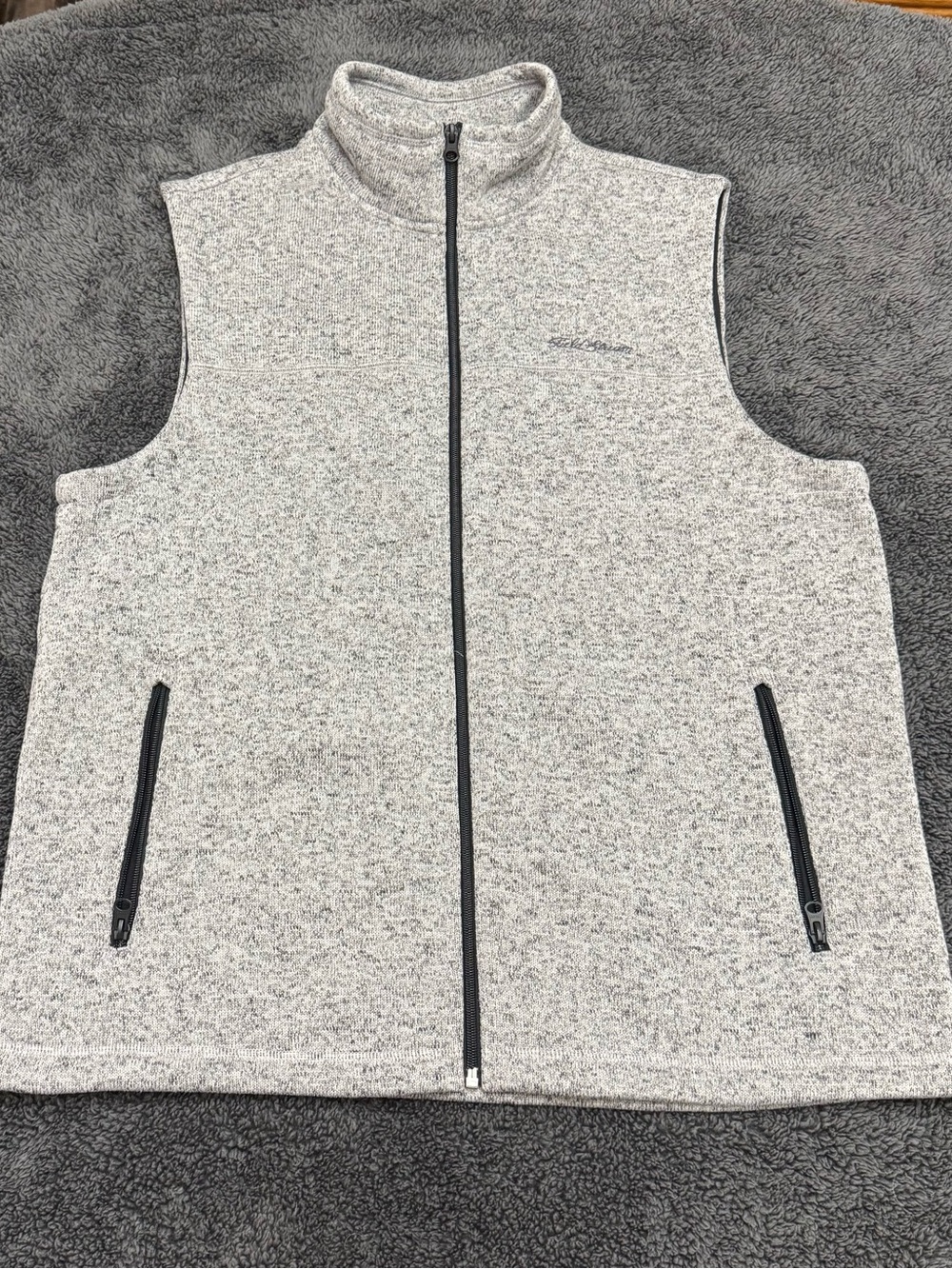 Field & Stream Fleece Vest Men Size Large Heather Gray